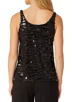 Women's Zebra Sequin Tank Top