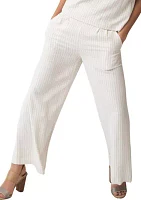 Women's Vertical Stripe Wide Leg Pants