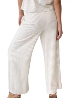 Women's Vertical Stripe Wide Leg Pants