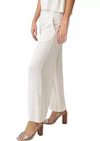 Women's Vertical Stripe Wide Leg Pants