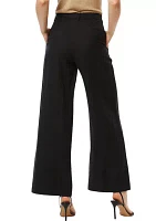 Women's Side Stripe Wide Leg Trouser Pants