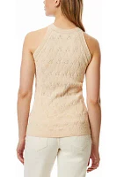 Women's Sleeveless Halter Sweater Top