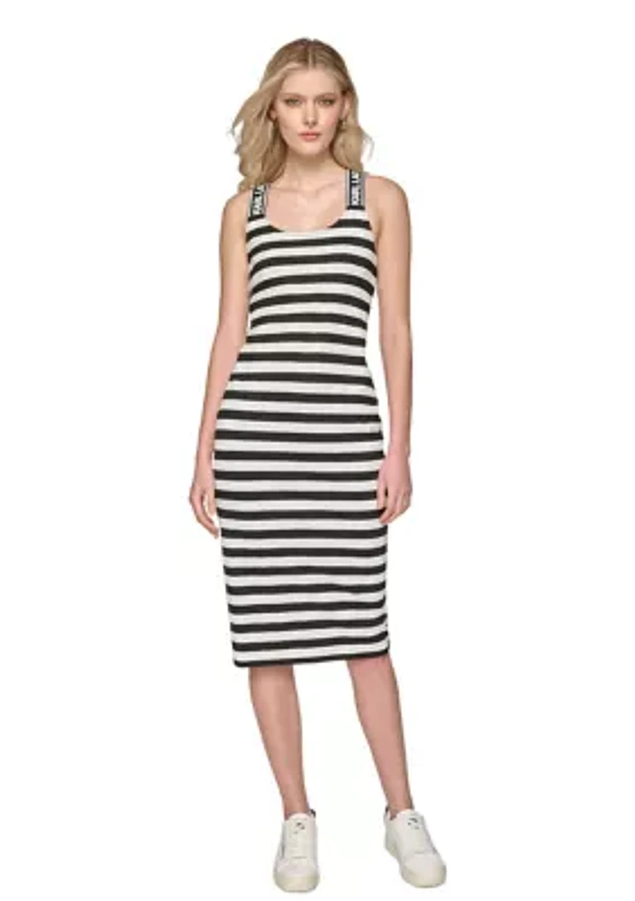 Women's Striped Midi Dress