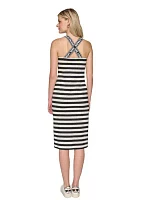 Women's Striped Midi Dress