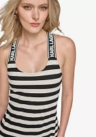 Women's Striped Midi Dress