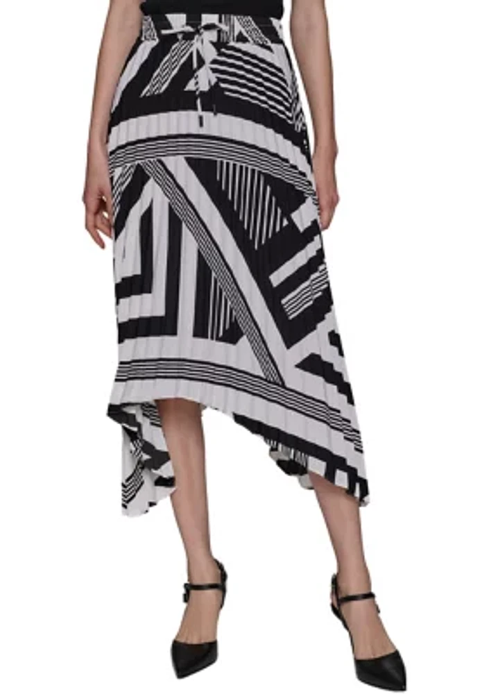 Women's Printed Pleated Skirt