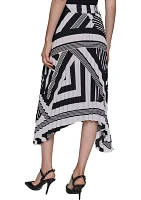 Women's Printed Pleated Skirt