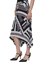 Women's Printed Pleated Skirt