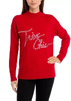 Women's Très Chic Mock Neck Sweater