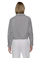 Women's Long Sleeve Vertical Stripe Shirt