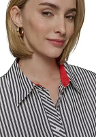 Women's Long Sleeve Vertical Stripe Shirt
