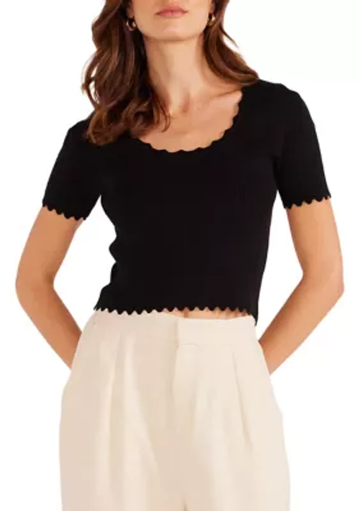 Laura Scallop Knit Top