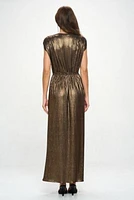 METALLIC MAXI DRESS