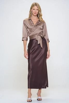 SATIN MAXI SKIRT