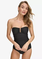 Shirred Bandeau Mio One Piece Swimsuit