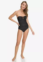 Shirred Bandeau Mio One Piece Swimsuit