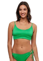 Variegated Rib Longline Bralette Swim Top