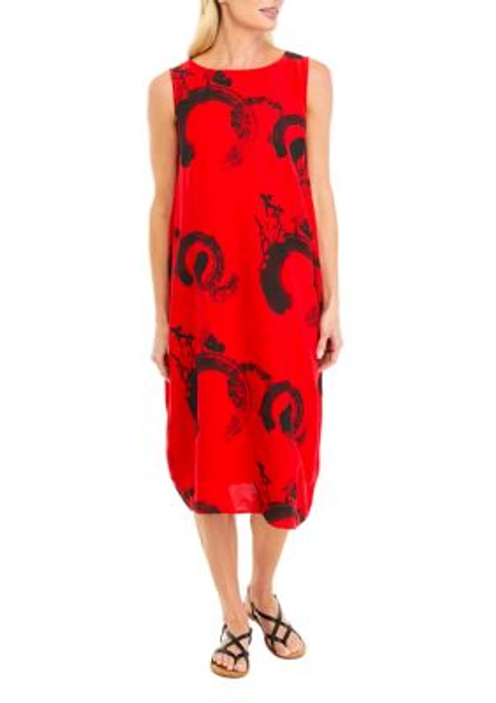 Women's Flowy Printed Midi Dress