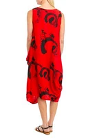 Women's Flowy Printed Midi Dress