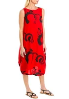 Women's Flowy Printed Midi Dress