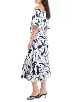 Women's Off the Shoulder Printed Maxi Dress