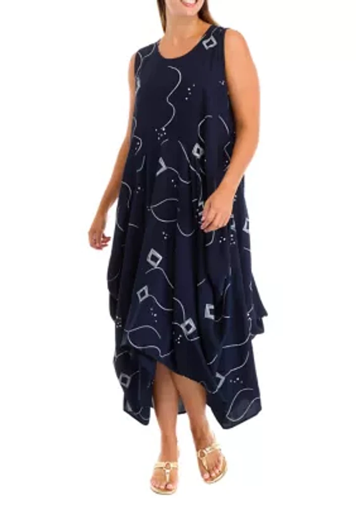 Women's Printed  Gathered Dress