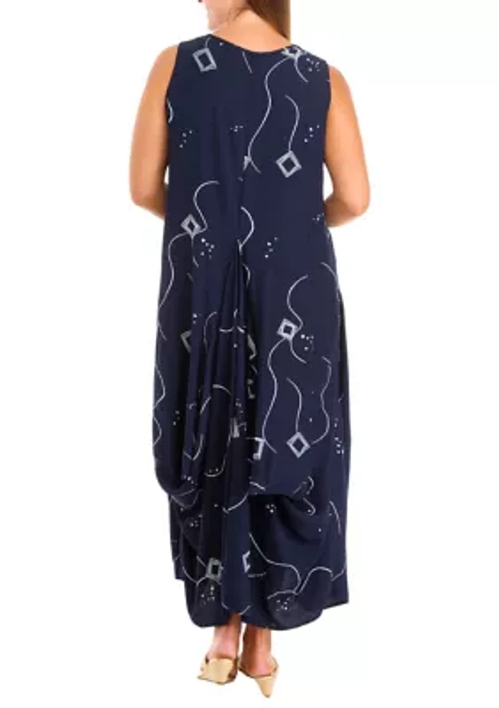 Women's Printed  Gathered Dress