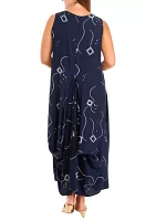 Women's Printed  Gathered Dress