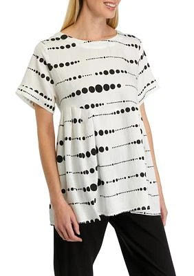 Women's Short Sleeve Dot Print Top