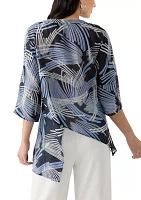 Women's Asymmetrical Printed Blouse