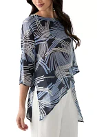 Women's Asymmetrical Printed Blouse