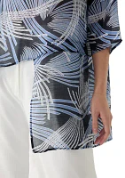 Women's Asymmetrical Printed Blouse