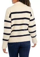 Women's Collared Stripe Sweater