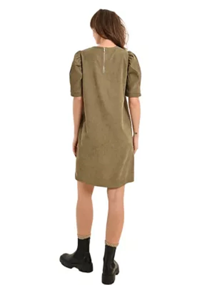 Compare Women's Puff Sleeve Corduroy Dress | Hamilton Place