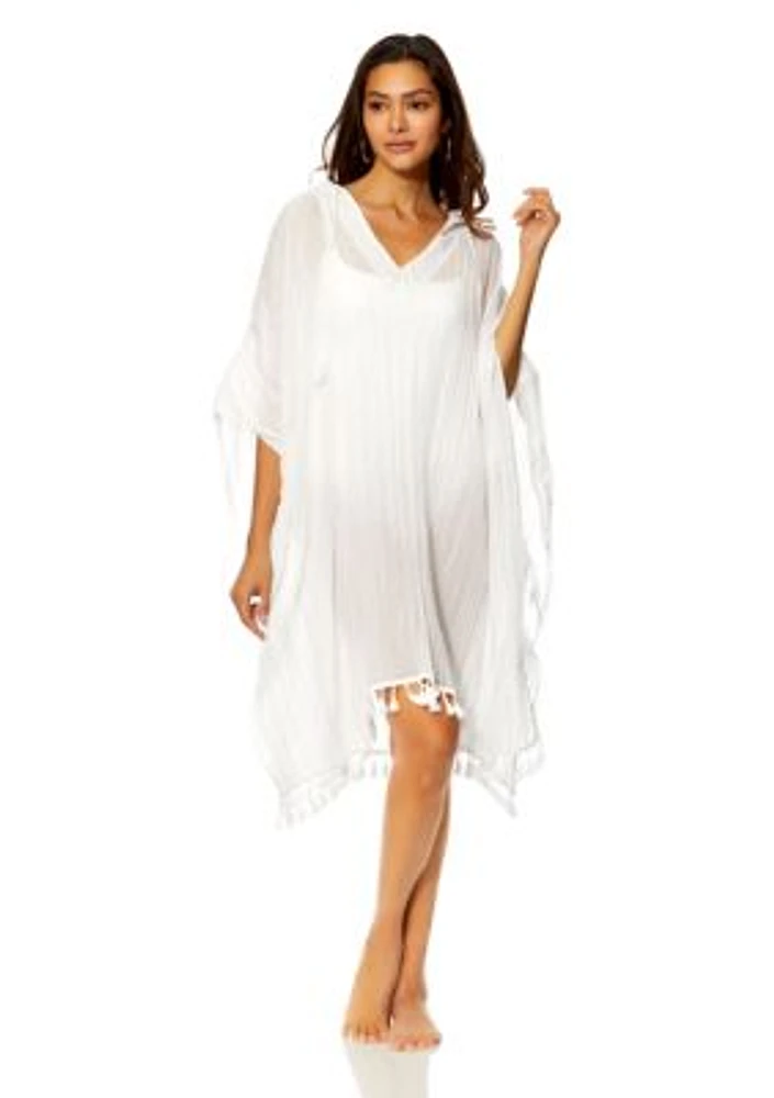 Amalfi Crinkle Hoodie Swim Cover Up