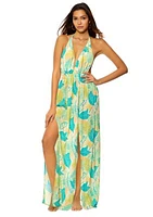 Tahiti V-Neck Halter Swim Cover Up Dress