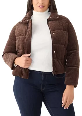 Petite Corduroy Puffer Coat