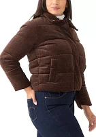 Petite Corduroy Puffer Coat