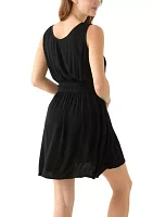 Women's Sleeveless Ruffle Smocked Coverup Dress