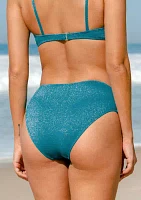 Lurex Mid Rise Swim Bottoms