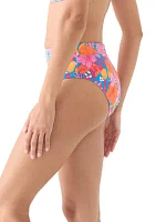 Floral Banded High Rise Brief Swim Bottoms