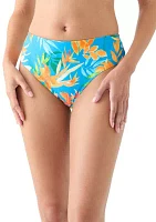 Blue Print Tropical Floral Mid Rise Brief