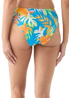 Blue Print Tropical Floral Mid Rise Brief