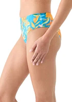 Blue Print Tropical Floral Mid Rise Brief