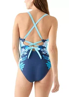 Placement Floral Cross Back Mio Swimsuit