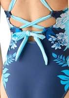 Placement Floral Cross Back Mio Swimsuit