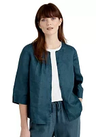 Women's Wild Fennel Button Through Linen Top