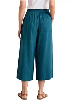 Sea Heart Linen Blend Culotte Pants