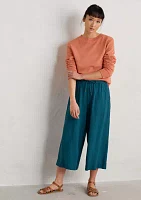 Sea Heart Linen Blend Culotte Pants