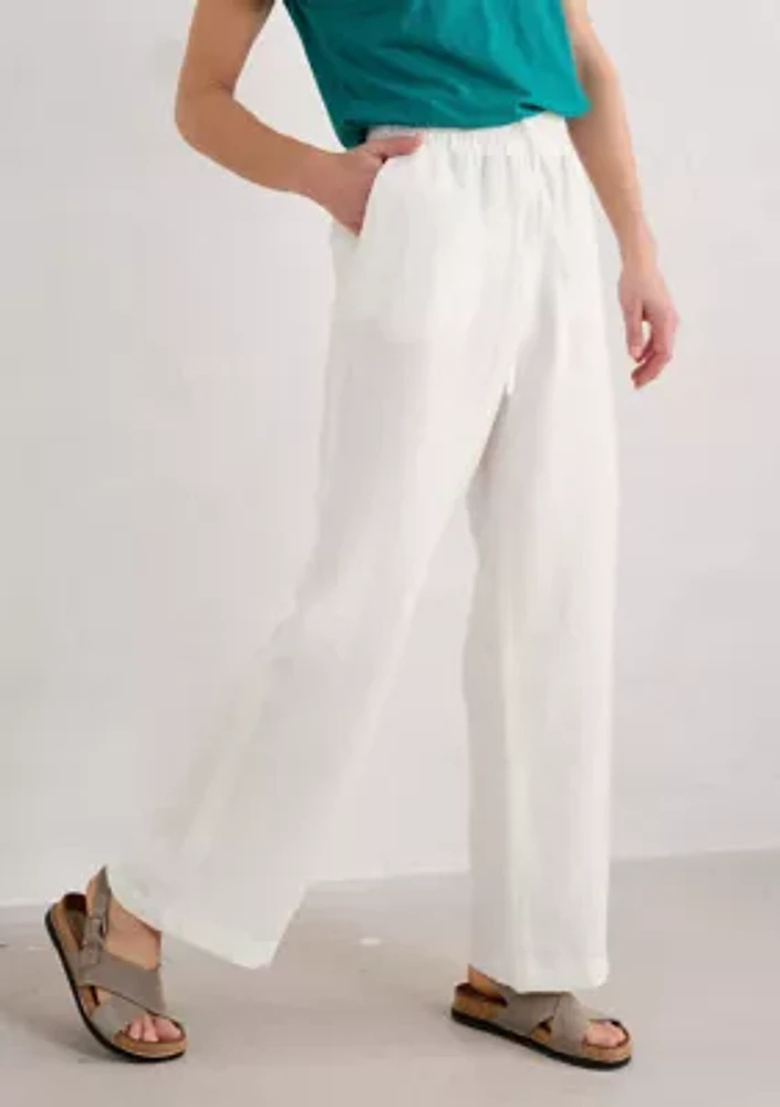 Tide Flow Wide Leg Linen Trousers